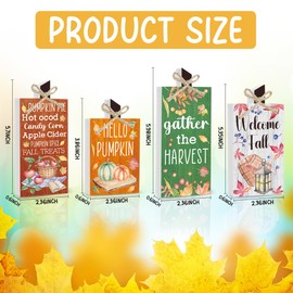 4 PCS Fall Decorations for Home Harvest Fall Letter Decor Fall Centerpieces for Tables Tiered Tray Thanksgiving Decorations Autumn Farmhouse Kitchen Mantel Table Decor