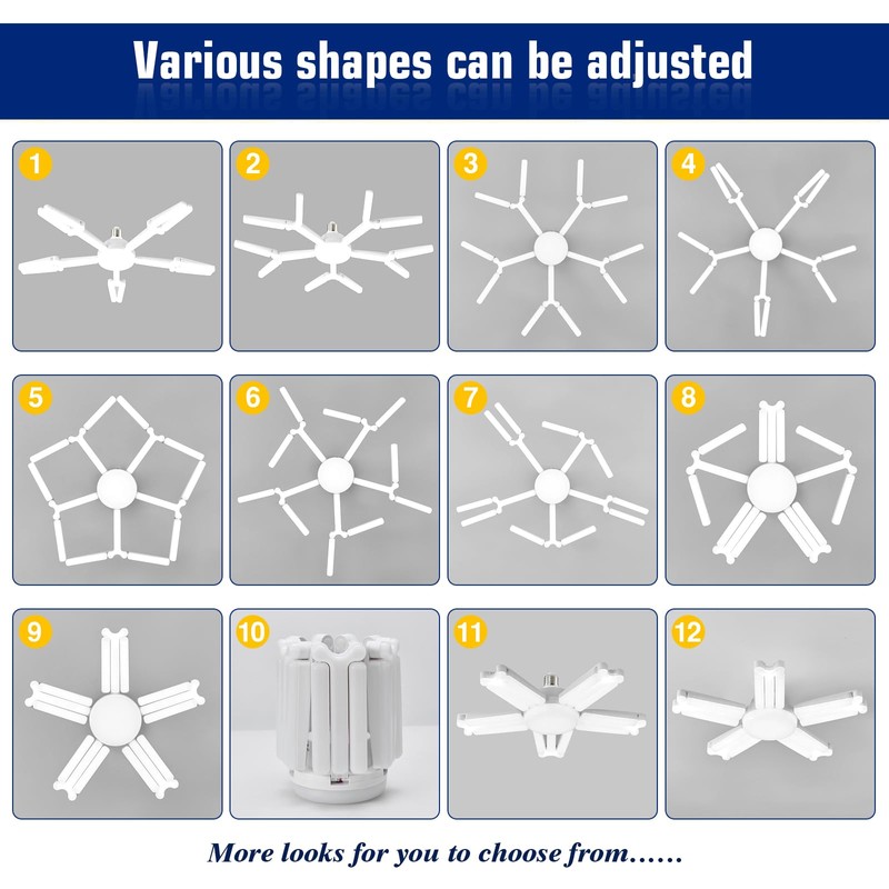 Ofenrd 2 Pack Garage Light Super Bright 6500K LED Ceiling