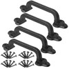 WEBI Rustic Gate Handle:9 Inch Cast Iron Sliding Barn Door