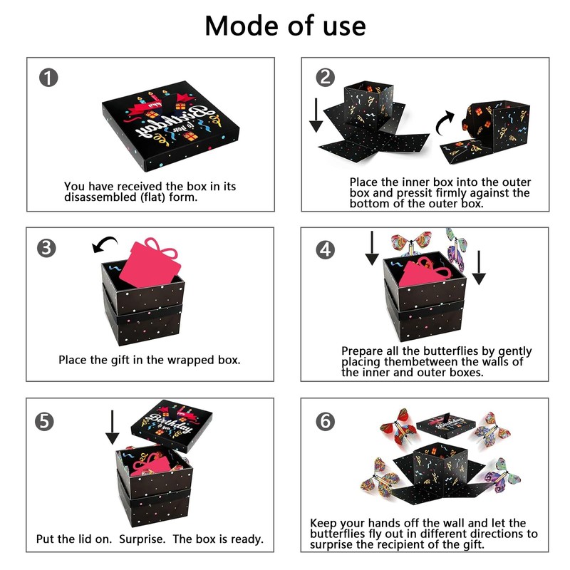 Butterfly Explosion Box, Explosion Box, Gift Box, Pop Up Surprise