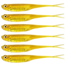 QualyQualy Soft Plastic Swimbaits Jerk Bait Lures Pike Lure Shad Minnow Lures Shad Bait Dropshot Lure Saltwater Freshwater Fishing Lures For Pike Perch Trout Bass 7.5cm/6pcs 2#