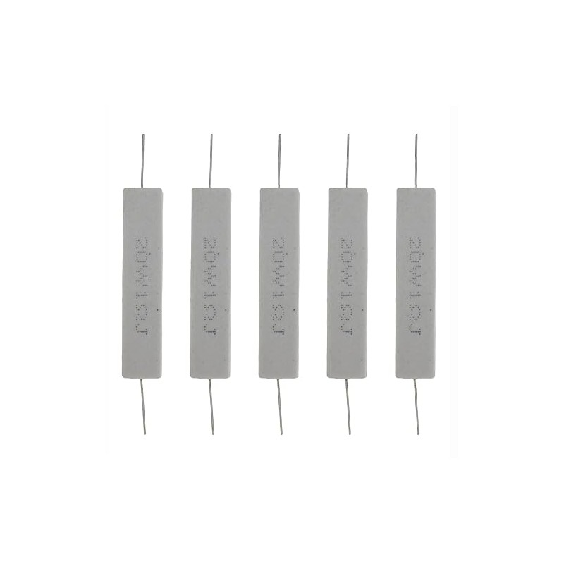 (Pack of 5) 20W 1R 1 Ohm 5% Power Wirewound