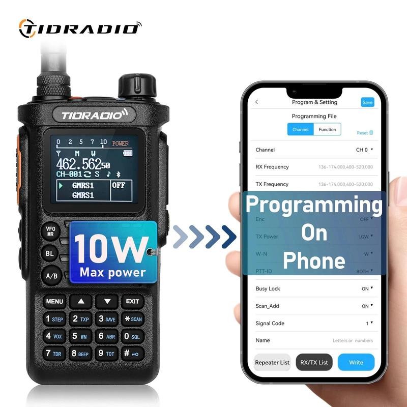 TIDRADIO TD-H8 (2nd Gen) GMRS/ Ham Radio 10Watt Long Range