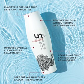 Unwash Anti Residue Hair Cleanser: Gentle pH Balanced Clarifying Shampoo, Removes Build-up, Moisture Balancing, Hair Detox