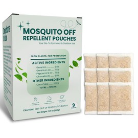 Mosquito Repellent Outdoor Patio Indoor Plant-Based Mosquito Deterrent Pouches 9 Pouches Long-Lasting Mosquito Control for Home Camping Hiking