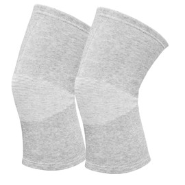 Bamboo Charcoal Knee Sleeve - Bamboo Knee Brace Bamboo Compression Knee Sleeve -Elastic Warm Knee Brace Bmboo Knee Sleeve for Arthritis (Gray, Medium)