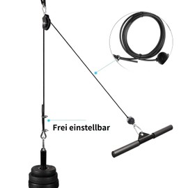 Ezweiji Gym Cable Wire Fitness Equipment Steel Cable for Lat Pull Cable Pulley Fitness Home Gym Pulley System (without Gravity Ball, 1.6 m)