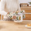 Silicone Oven Mitts and Pot Holders Sets, Home Pink Flowers