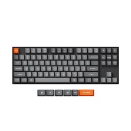 Keychron K8 Max QMK Wireless Custom Mechanical Keyboard, RGB TKL 80% Layout Bluetooth 5.1/2.4G/USB-C Programmable, Super Banana Switch NKRO Gaming Keyboard for Mac/Windows/Gamers