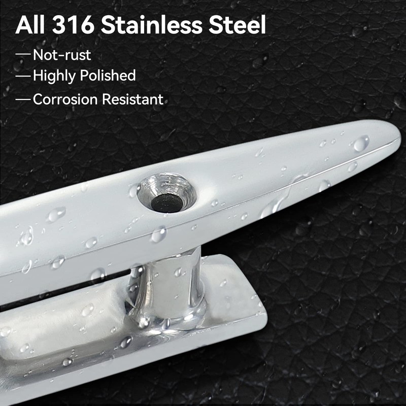BB Hapeayou Boat Dock Cleats Stainless Steel Hooks with Screws