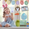 12Pcs Wooden Easter Ornaments Easter Tabletop Wooden Signs Easter Party