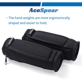 AceSpear - Pesas de mano para mujeres y hombres, 1 libra, 2 libras, 3 libras, 4 libras, mancuernas suaves de 2, peso desmontable para caminar, para aeróbic, trotar, correr (1 libra x 2, negro)