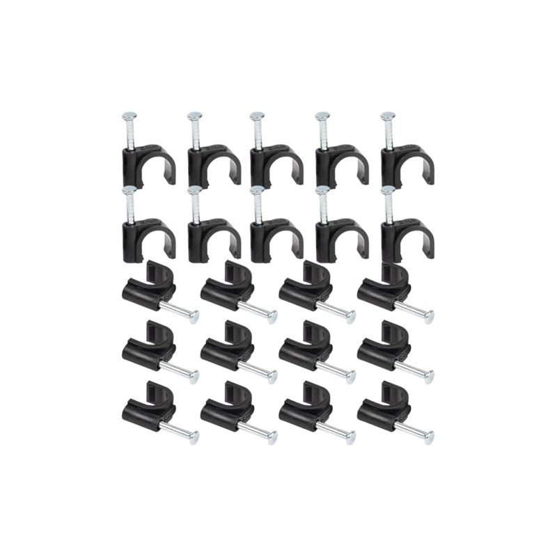 FSSTUD 100 Pcs 8mm Drip Irrigation Hose Clips Tubing Mounting