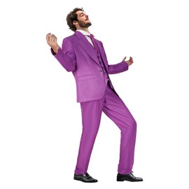 Todeeral Joker Costume Men Solid Jacket Vest Pants(Z3822VT,3XL)