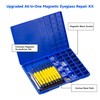 Upgrade Version All-in-One Magnetic Glasses Repair Kit with Black Screw,