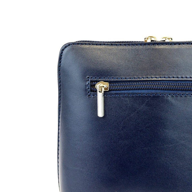 Small Vera Pelle Handbag Genuine Leather Cross Body Bag for