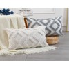 NUYECY Diamond Pattern Long Pillow Covers 14 x 26,Plush Chenille