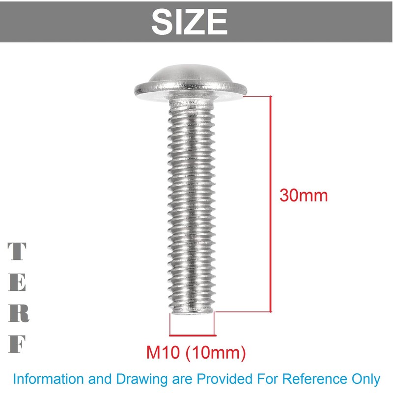 TERF® M10 X 30mm Flange Hex Socket Cap Button Head