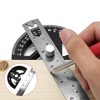 WEITARI Protractor Angle Finder 8-Inch Woodworking Ruler, Adjustable Stainless Steel