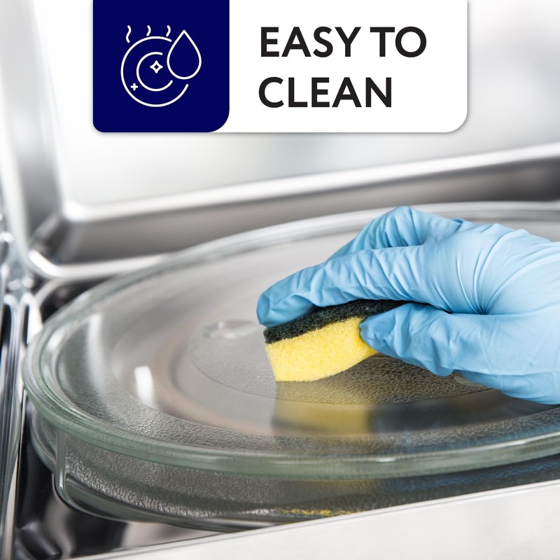 IMPRESA Microwave Glass Plate Replacement - 9.6-Inch Clear Tempered Glass