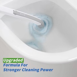 oshang Disposable Toilet Brush with Holder & 14 Refills, Hygienic Toilet Bowl Cleaner