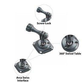 Action Camera Adapter Quick Release Gopro Tripod Mount Quick Release Kit with 1/4" Screw Quick Release Plate Compatible