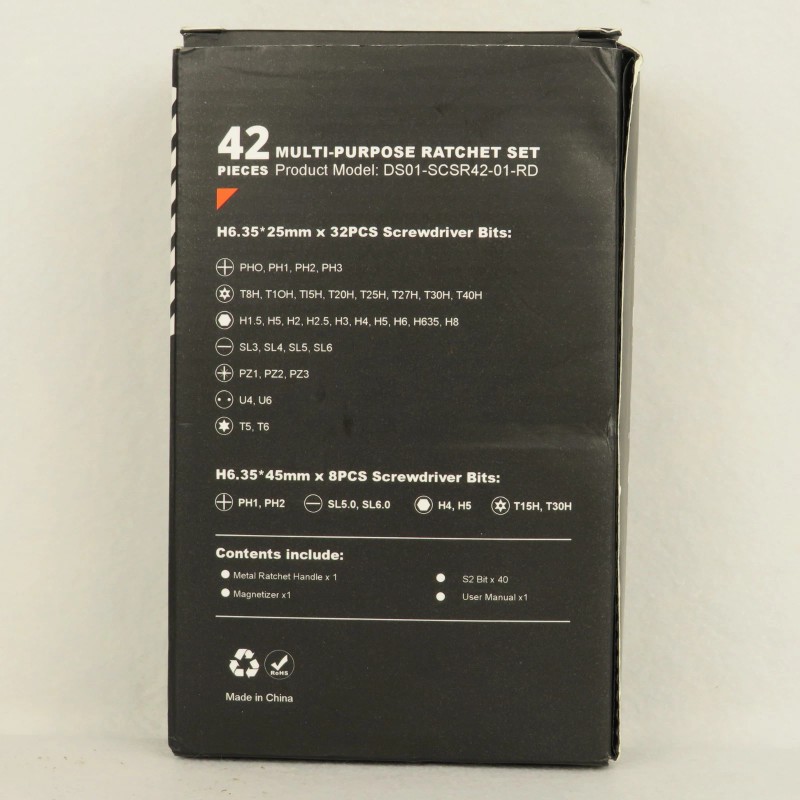 Saker 42 Piece Magnetic Multi Bit Ratchet Screwdriver Set T-Handle