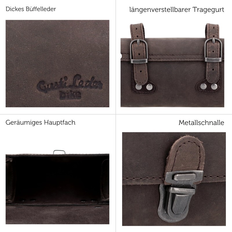 Gusti Leather Saddle Bag - Wolfgang L - Small Leather
