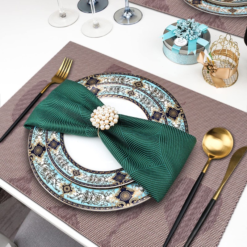 ASYOUWISH Set of 6 PVC Kitchen Table Place Mats, Non-Slip