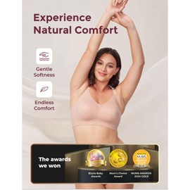Momcozy Nursing Bras for Breastfeeding, Seamless Maternity Bra Ultra Comfort Smooth Wireless Pregnancy Sleeping Bralette