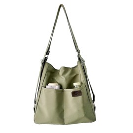 [NOTAG] レディース トートバッグ 大きめ 肩掛け ショルダーバッグ ファスナー付き 3way リュック ショルダー 大容量 女の子 斜め掛け 大人 防水 軽量 シンプル 旅行 通勤 通学 プレゼント おしゃれ (Green)