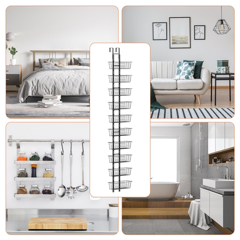 Hocookeper 10 Tier Over the Door Pantry Organizer, Over the