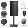 Touch Nightstand Lamp - Black, 3-Way Dimmable, USB A +