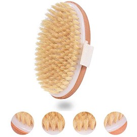 VNDEFUL Fine Pick Pig Bristle Brush Bath Scrub Back Brush Dry Brush Bath Brush.