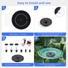 Solar Fountain for Bird Bath, Solar Water Fountain with Multiple