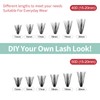 FADVAN Individual Eyelash Extensions, 280 Pieces Curl D Eyelashes Cluster