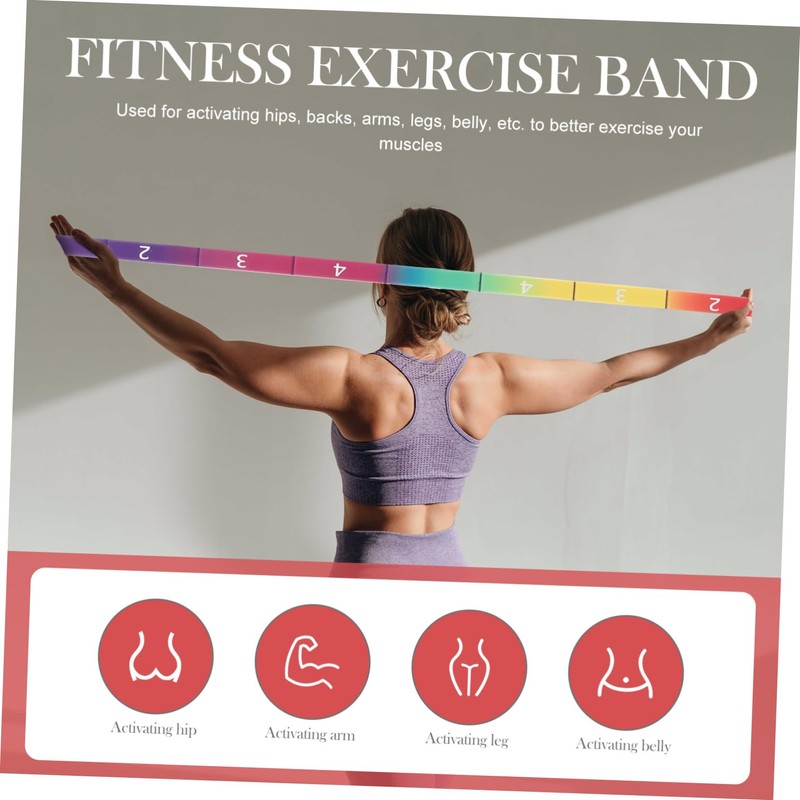 BIUDECO Elastic Training Band Resistance Band Handles Yoga Stretching Strap