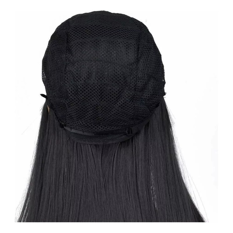 Yunyan Peluca Negra Para Mujer, De Color Natural, Larga Y