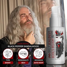 Billy Jealousy Billy Jealousy Beard Oil for Men, Weightless, Low Shine, and Hydrating Beard Moisturizer for Softer Hair, Helps Prevent Itching and Flakes, Devil's Delight, 2 Fl Oz