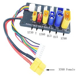 Fayelume Parallel Charging Board XT90 XT30 EC3 EC5 T XT60 Battery Balance Charger Adapter Board, Compatible with Most Chargers IMAX B8 UN A6