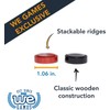 WE Games Wood Checkers with Stackable Ridge - Red/Black