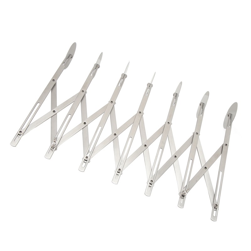 7 Wheel Pastry Cutter Roller Stainless Steel Multifunction Adjustable Width