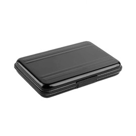 YFFSFDC Micro SD Card Storage, 16 Cards, Aluminum Memory Card Case, Double-Sided, Storage Type, SD Card Storage Case, Dustproof, Waterproof, Shockproof, Black