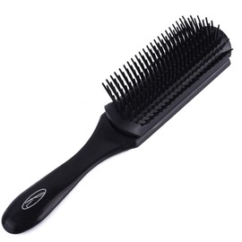 9 Row Hairbrush with Removable Air-Flo Rubber Cushion – Tangle Tamer Styling Hair Brush for Women & Men – For Curly or Fine Hair
