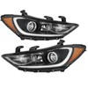 SOCKIR Halogen Headlight Assembly Fit for 2017 2018 Elantra No