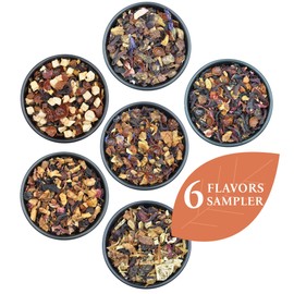 Fruity Tea Sampler #1, 10 Ounce - Fruit Tea Variety Pack with Herbs, Fruits and Spices, Fruity Loose Leaf Tea, Hot or Iced Tisane, 6 Samplers by Prime Tea (Perfect Fruit #1)