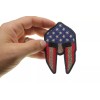 Ivamis Spartan Helmet US Flag Patriotic Iron on Patch- 2.5x4