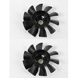 2 Pack Genuine Hydro Gear 53823 7" 10 Blade Fan with Insert OEM