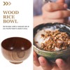 STOBAZA 2 Set Wooden Bowl and Spoon Set Tableware for