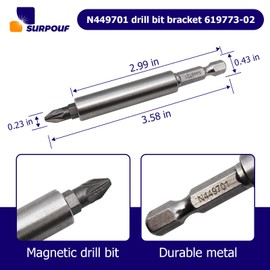 N449701 Bit Tip Holder 619773-02 Compatible with DeWalt DCF620 DW253 DW254 DW255 DW257 Brushless Drywall Replacement Parts